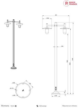 Hofleuchte 2-flammig
